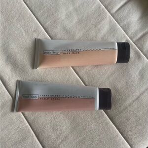 Frank Body Caffeinated Hair Mask and Scalp Scrub Set - Pink and Black